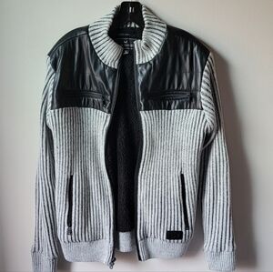 Nick Danger Men's Zip-Up Sweater with Black Accents Size S
